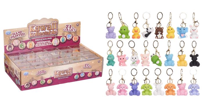 Kawaii Kollectable animals plastic keychain 24 ass …x144